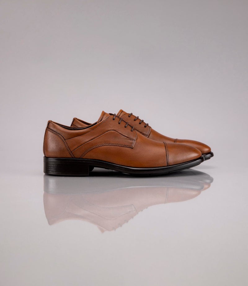 ECCO Men's CITYTRAY Cap Toe Tie Oxford, Amber, 8-8.5 - Image 4